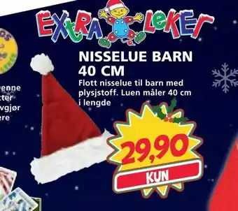 Extra Leker Nisselue barn 40 cm tilbud