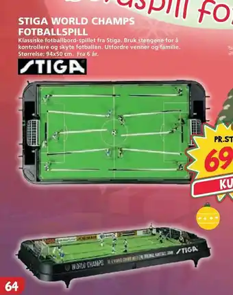 Extra Leker Stiga world champs fotballspill tilbud
