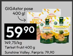 Gigaboks Tørket frukt 400 g tilbud