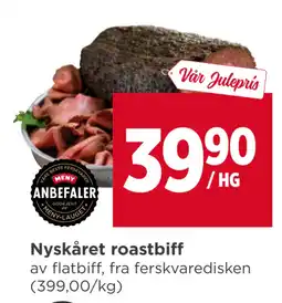 Meny Nyskåret roastbiff tilbud
