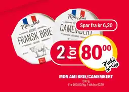 Coop Extra MON AMI BRIE/CAMEMBERT tilbud