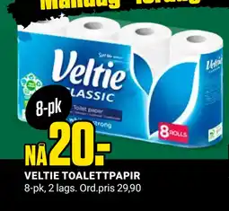 Europris VELTIE TOALETTPAPIR tilbud