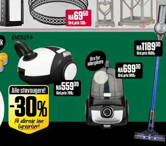 Europris Alle støvsugere! tilbud