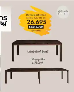 Fagmøbler Skovby spisebord 25 tilbud