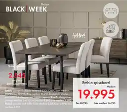 Fagmøbler Embla spisebord tilbud