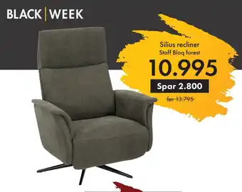 Fagmøbler Silius recliner tilbud