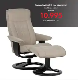 Fagmøbler Bravo hvilestol m/skammel tilbud