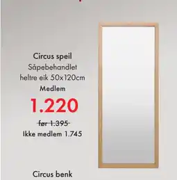 Fagmøbler Circus speil tilbud