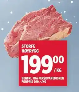 Meny STORFE HØYRYGG tilbud