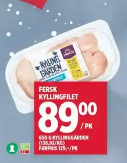 Meny FERSK KYLLINGFILET tilbud