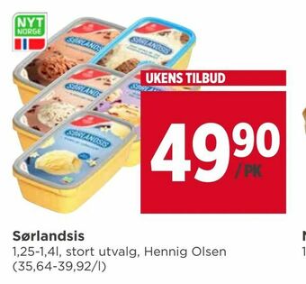 Meny Sørlandsis tilbud