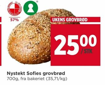 Meny Nystekt Sofies grovbrød tilbud