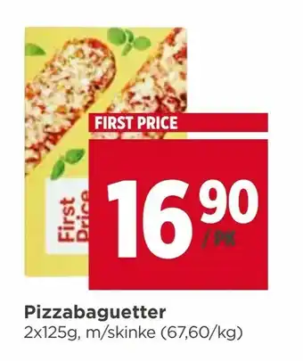 Meny Pizzabaguetter tilbud