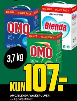 Europris OMO/BLENDA vaskepulver tilbud