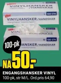 Europris Engangshansker vinyl tilbud