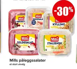 Spar MILLS påleggssalater tilbud