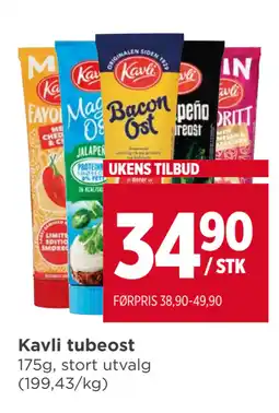 Meny Kavli tubeost tilbud