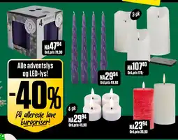 Europris Alle adventslys og LED-lys tilbud