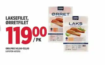 Laksefilet, ørretfilet