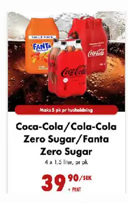 Nordby Supermarket Coca-Cola/Cola-Cola Zero Sugar/Fanta Zero Sugar tilbud