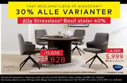 Skeidar Stressless Basil (L) stol i Mirage Dark Beige med sort stål understell tilbud