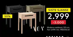Skeidar Modena nattbord tilbud