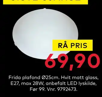 Skeidar Frida plafond tilbud