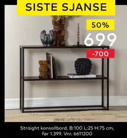 Skeidar Straight konsollbord tilbud