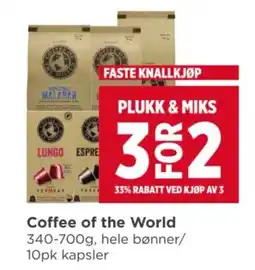 Meny Coffee of the world tilbud