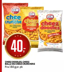 Bunnpris CHEEZ DOODLES, CHEEZ BALLZ OG CHEEZ CRUNCHERZ tilbud