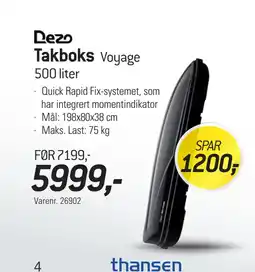 Thansen Takboks tilbud