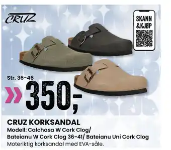 Sport Outlet CRUZ KORKSANDAL tilbud