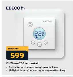 Megaflis Eb-Therm 205 termostat tilbud