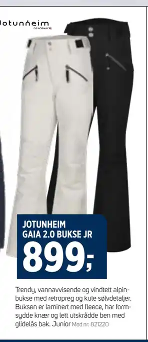 Sport 1 JOTUNHEIM GAIA 2.0 BUKSE JR tilbud