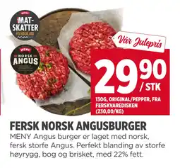 Meny FERSK NORSK ANGUSBURGER tilbud