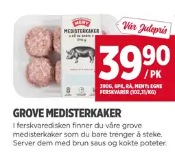 Meny GROVE MEDISTERKAKER tilbud