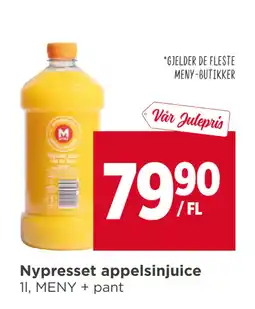 Meny Nypresset appelsinjuice tilbud