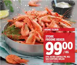 Meny STORE FROSNE REKER tilbud