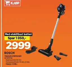 POWER Bosch trådløs støvsuger tilbud