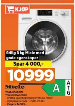 POWER Miele VASKEMASKIN tilbud
