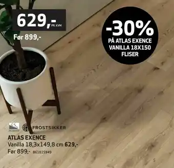 Flisekompaniet Atlas exence Vanilla 18,3x149,8 cm tilbud