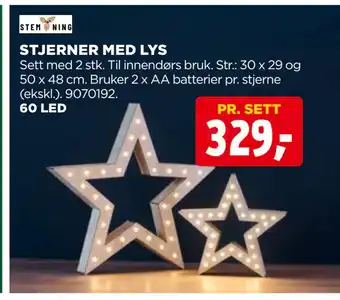 jem & fix STJERNER MED LYS tilbud