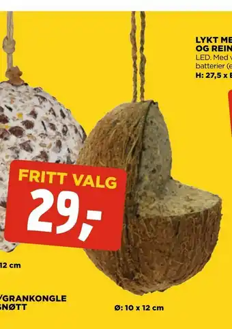 jem & fix Fuglemat m/grankongle eller kokosnøtt tilbud