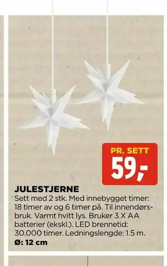 jem & fix Julestjerne tilbud