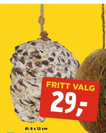 jem & fix Fuglemat m/grankongle eller kokosnøtt tilbud