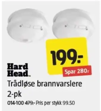 Jula Trådløse brannvarslere 2-pk tilbud