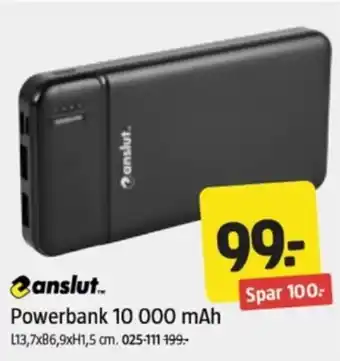 Jula Powerbank 10 000 mah tilbud