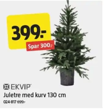 Jula Juletre med kurv 130 cm tilbud