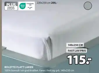 JYSK BOLETTE FLATT LAKEN tilbud