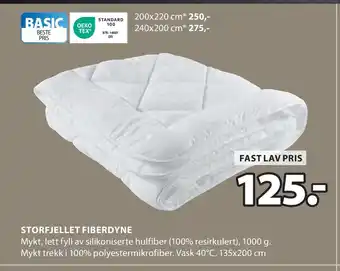 JYSK STORFJELLET FIBERDYNE tilbud